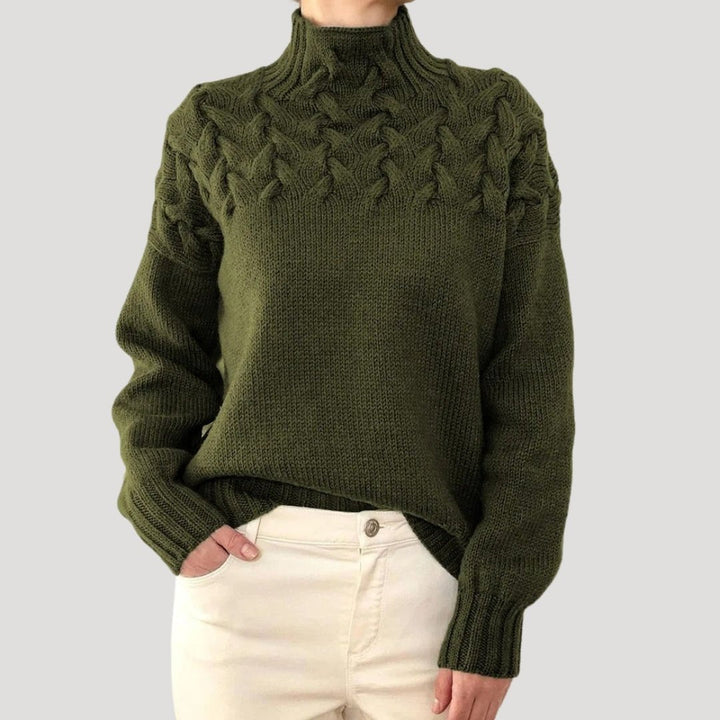Evelyn | Damen-Rollkragenpullover mit Zopfmuster 8