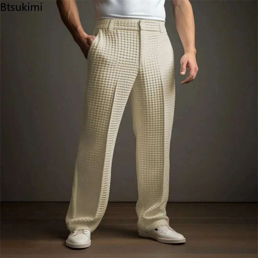Fino | Atmungsaktive, Elegante & Bequeme Herren Waffelhose 5
