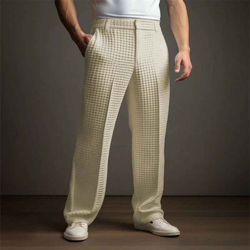 Fino | Atmungsaktive, Elegante & Bequeme Herren Waffelhose 7