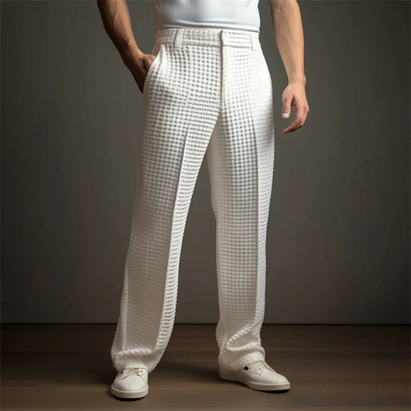 Fino | Atmungsaktive, Elegante & Bequeme Herren Waffelhose 8