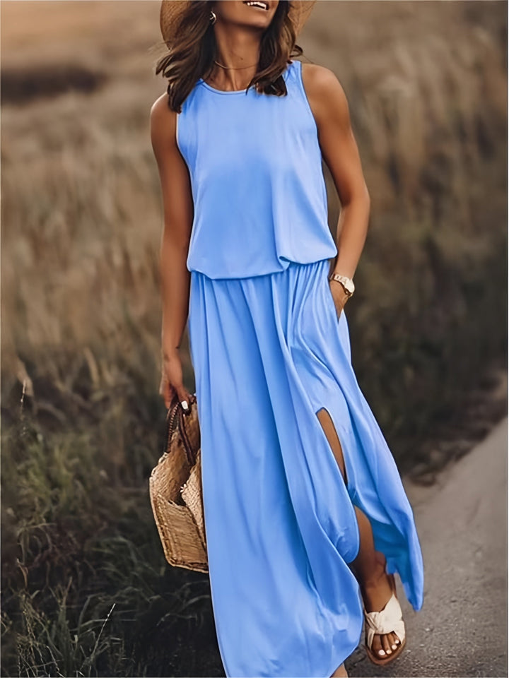 Fiona | Elegantes, Ärmelloses Damenkleid – Festliches Blouson-Maxikleid für Hochzeitsgäste 1