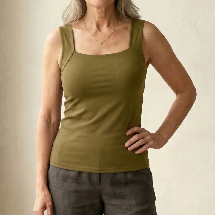 Fiona | Elegantes, Bequemes &amp; Unterstützendes Tanktop Damen Weiß 3