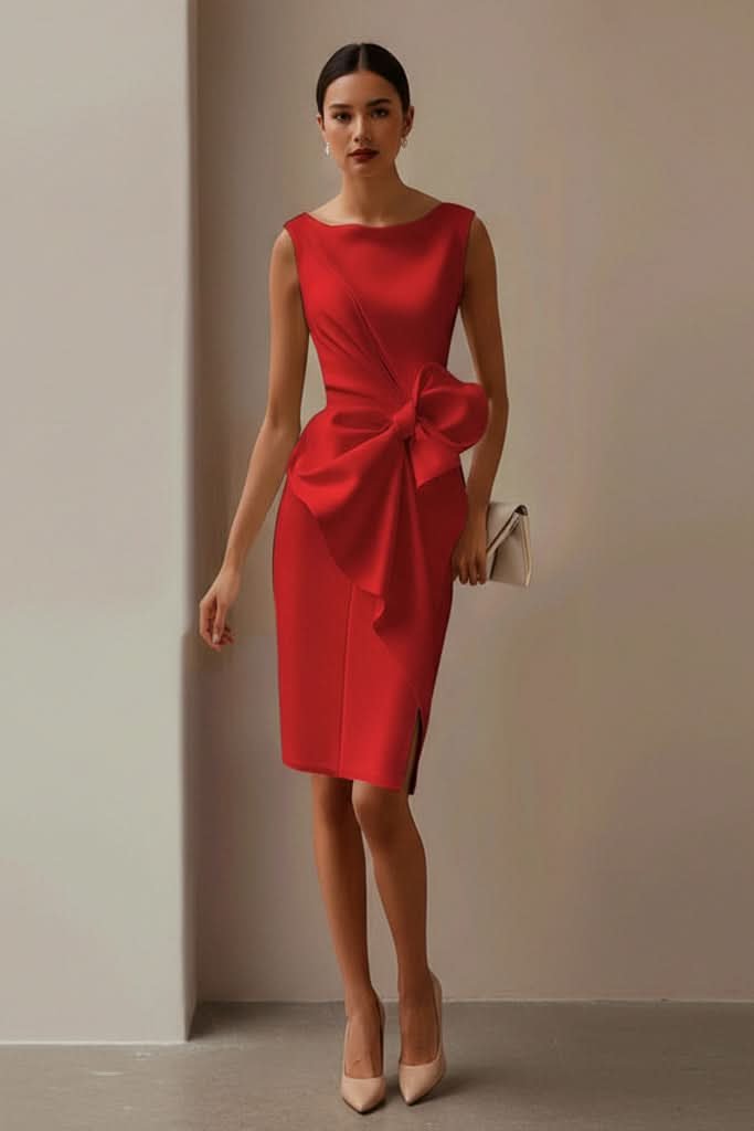 Fleur | Elegantes Midikleid mit auffälliger Schleife 3
