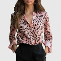 Amelia | Stilvolle Langarmbluse mit modernem Print