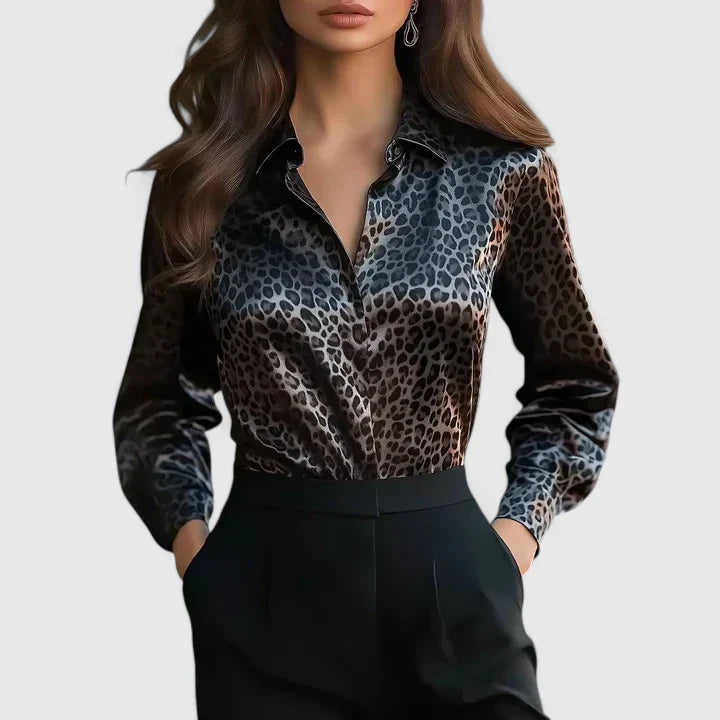 Florenz | Elegante Bluse für Festliche Anlässe – Bedruckt, Langarm &amp; Vielseitig 1