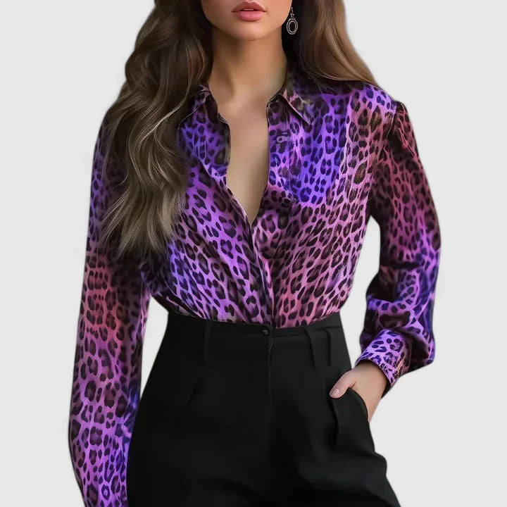 Florenz | Elegante Bluse für Festliche Anlässe – Bedruckt, Langarm &amp; Vielseitig 3