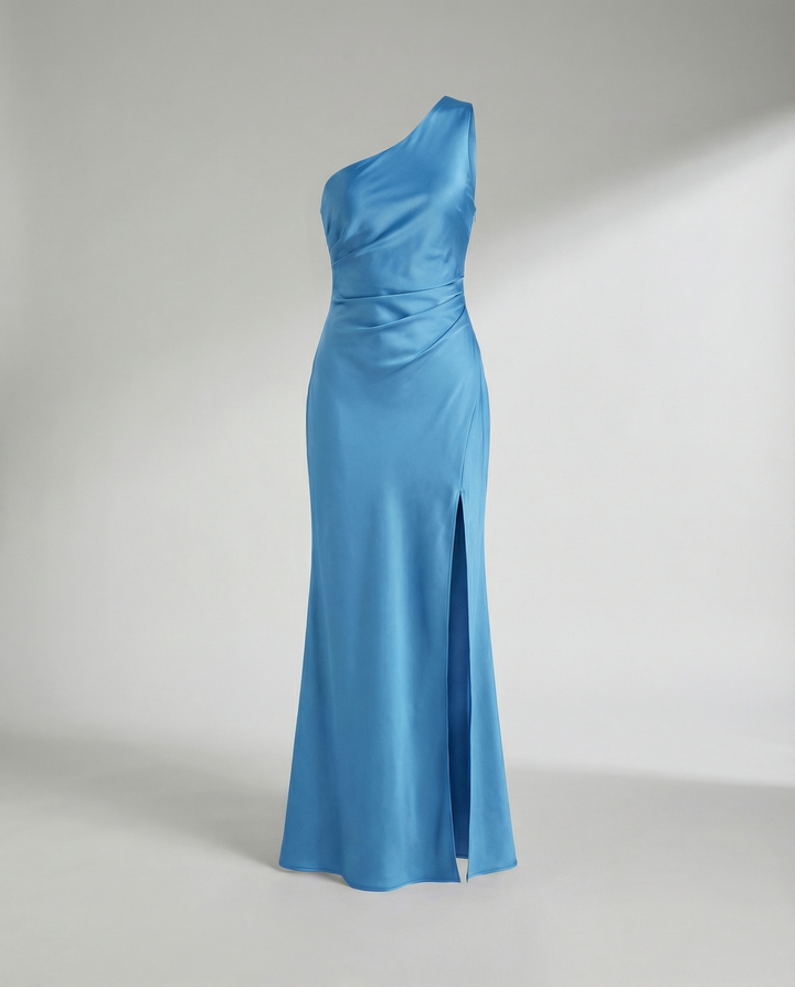 Florenz | Elegantes, Asymmetrisches One-Shoulder-Abendkleid aus Satin 5