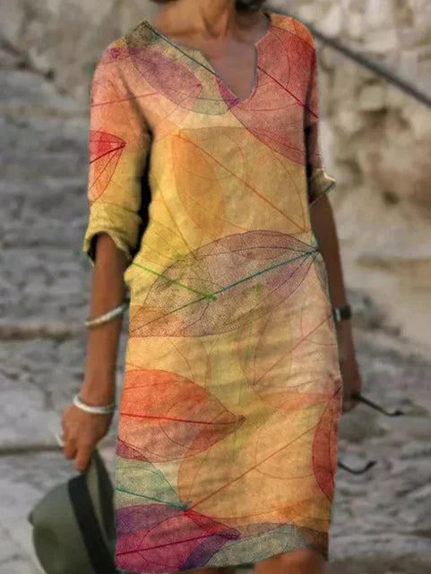 Franziska | Bequemes und lässiges Kleid mit botanischem Print 3