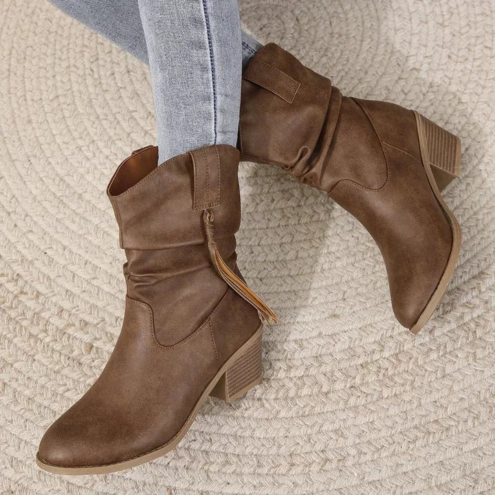 Franziska | Wasserabweisende Westernstiefel mit geflochtenen Quasten 5