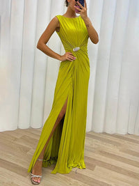Simone | Fließendes Hochzeitsgästekleid Mit Plissee-Design