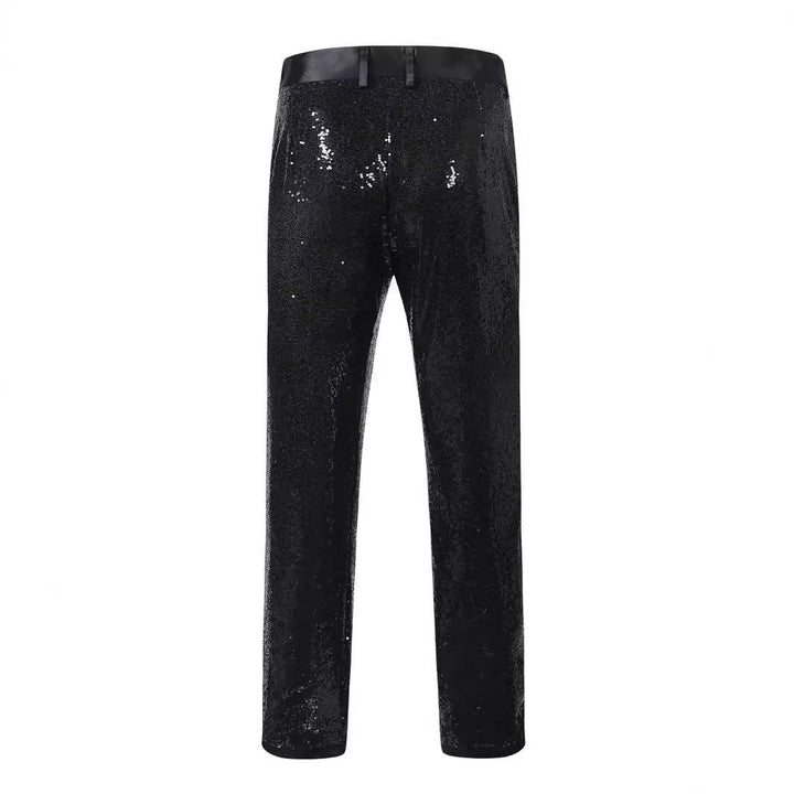 Glareon | Herren Hosen Pailletten Glamourös Modern Fit 5