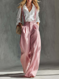 Ute | Eleganter und bequemer Damen-Hosenträgeroverall mit weitem Bein