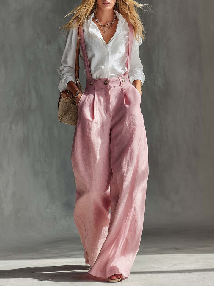 Gwendolyn | Bequeme, Stilvolle &amp; Zeitlose Damen-Latzhose mit weitem Bein 0