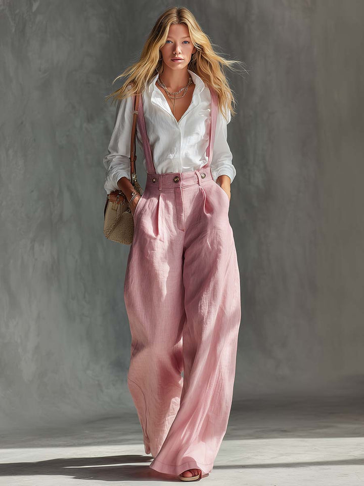 Gwendolyn | Bequeme, Stilvolle &amp; Zeitlose Damen-Latzhose mit weitem Bein 2