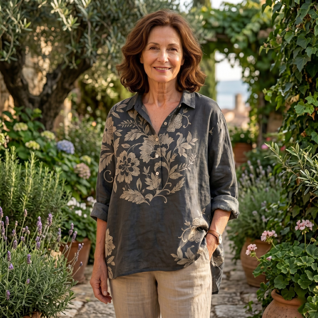 Harmonia | Elegante, Atmungsaktive Damenbluse mit Blumendruck 1