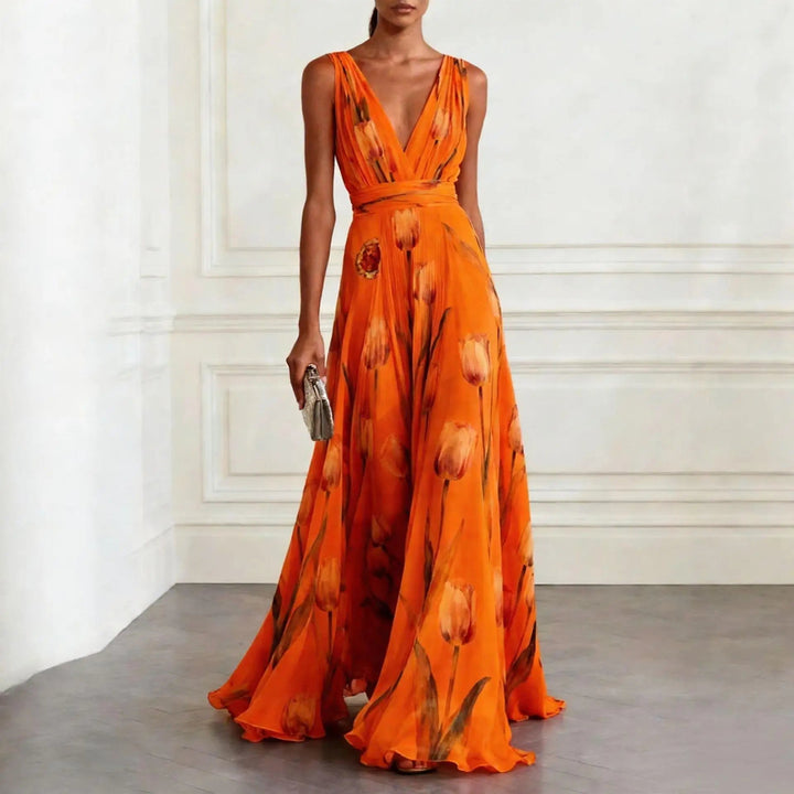 Harmonia | Elegantes Maxikleid mit Blumenmuster – Fließend & Festlich für Sommeranlässe 4