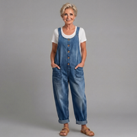 Malaga | Comfortable retro jumpsuit with wide legs for everyday use