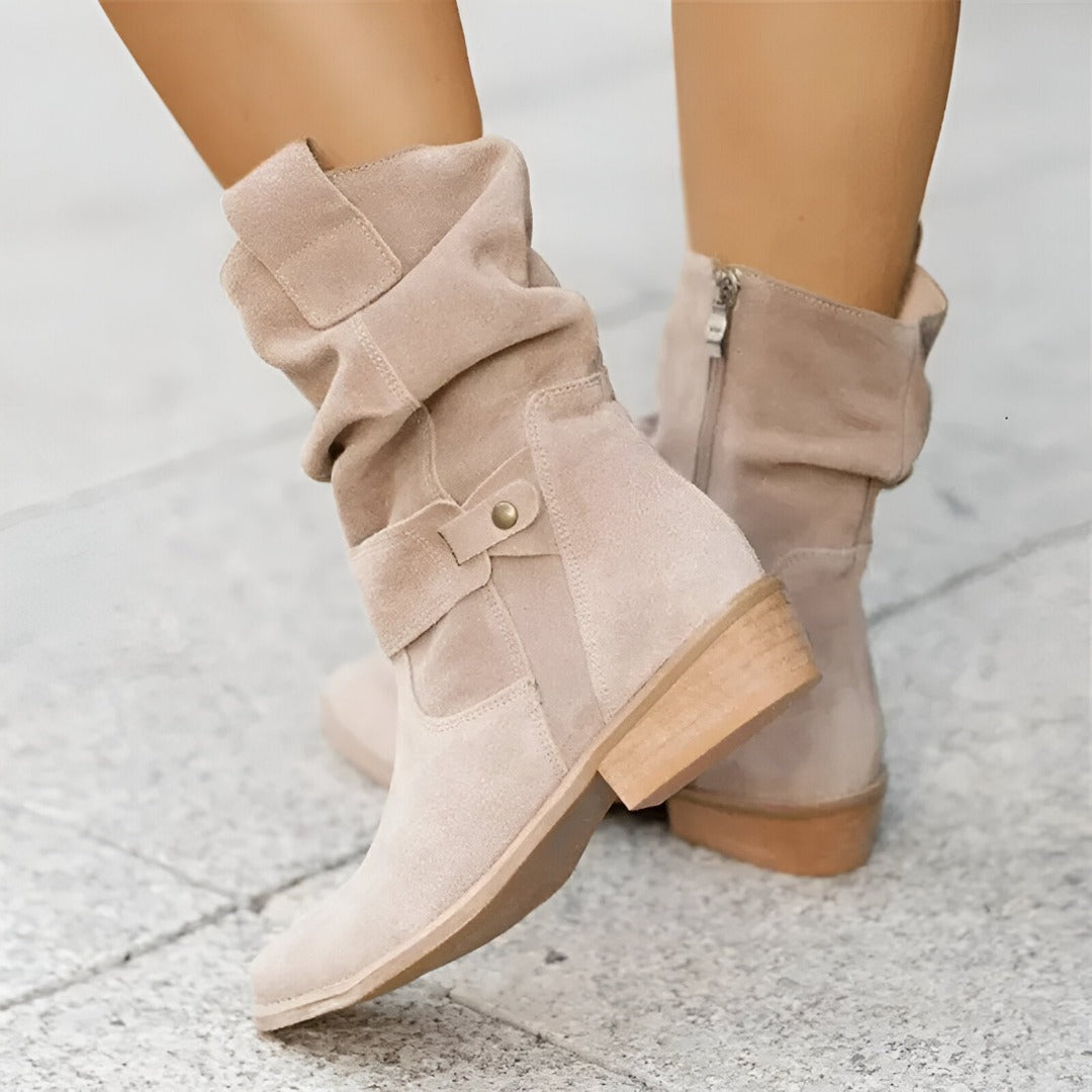 Heidi | Bequeme Damen Stiefel aus Kunst-Wildleder 0
