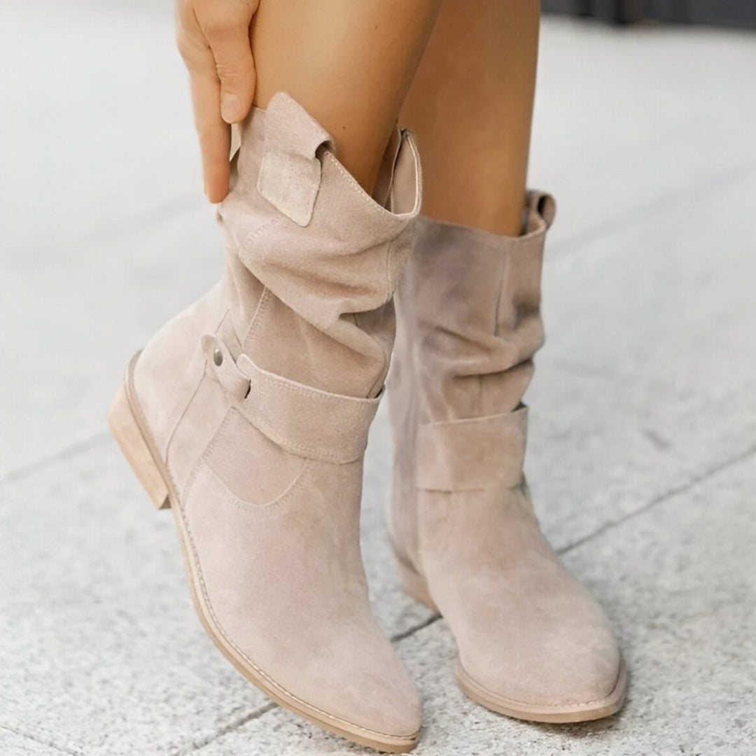 Heidi | Bequeme Damen Stiefel aus Kunst-Wildleder 6