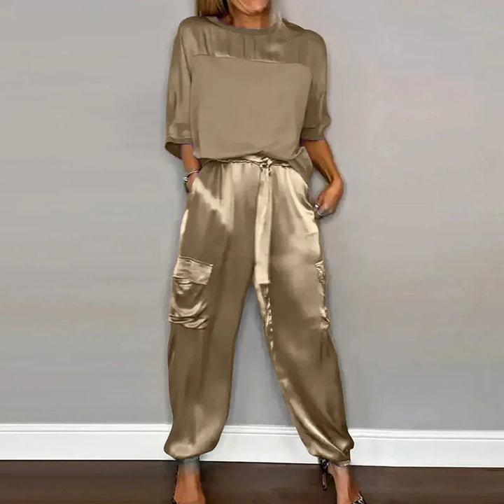 Hela | Elegantes, Bequemes &amp; Vielseitiges Damen Satin Zweiteiler 0