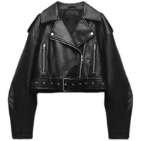 Lena | Moderne Damen Bikerjacke mit Gürtel