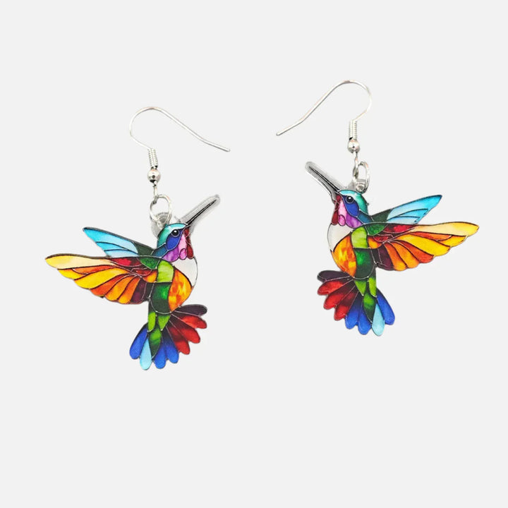 Iris | Bunte, Leichte &amp; Elegante Damen Kolibri-Ohrringe 1