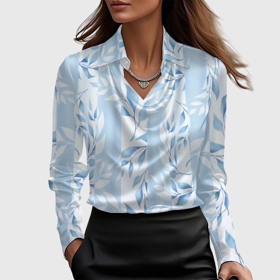 Iris | Elegante Damen Seidenbluse mit Langen Ärmeln – Fließende Bluse aus Seide 4