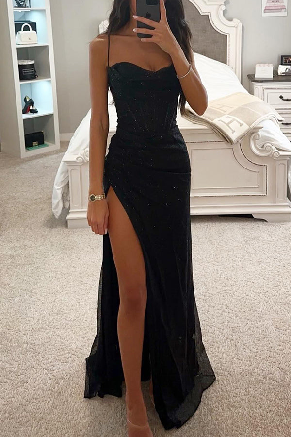 Isabella | Atemberaubendes Pailletten Maxikleid 0