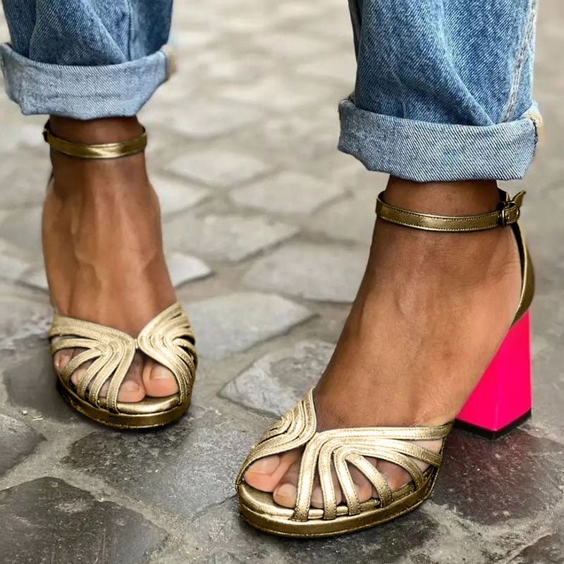 Isabella | Elegante Damen Sandalen – Blockabsatz, Modern & Glamourös für Sommeranlässe 1