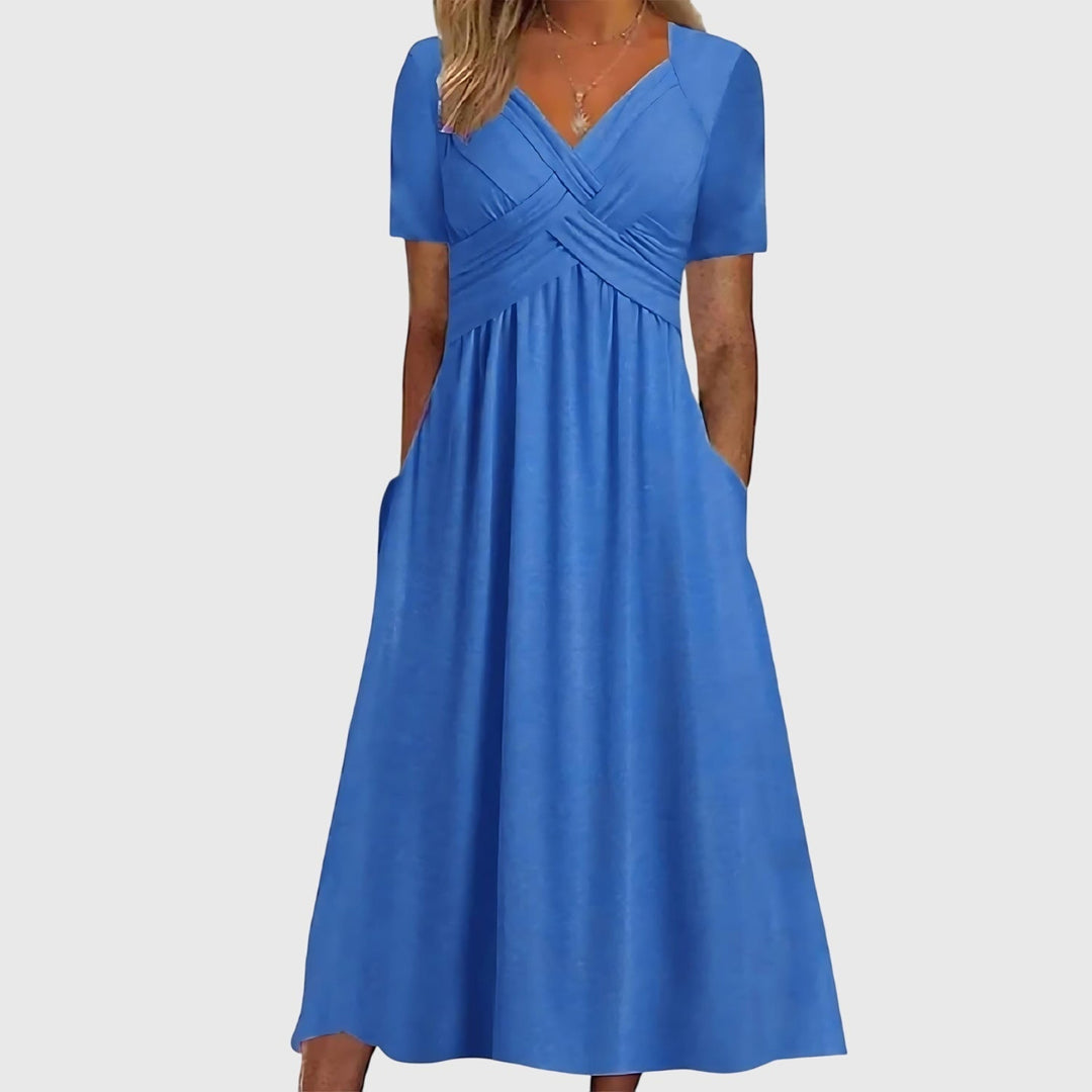 Isabella | Elegantes Midikleid Sommer – Figurschmeichelnd, Mit Integrierter Bauchkontrolle &amp; A-Linie 1