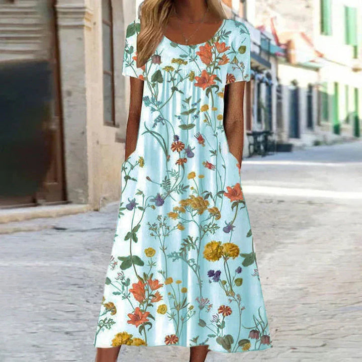 Isabella | Elegantes Midikleid mit Botanischem Druck für Damen – Sommerliche, Atemberaubende Kleider 2