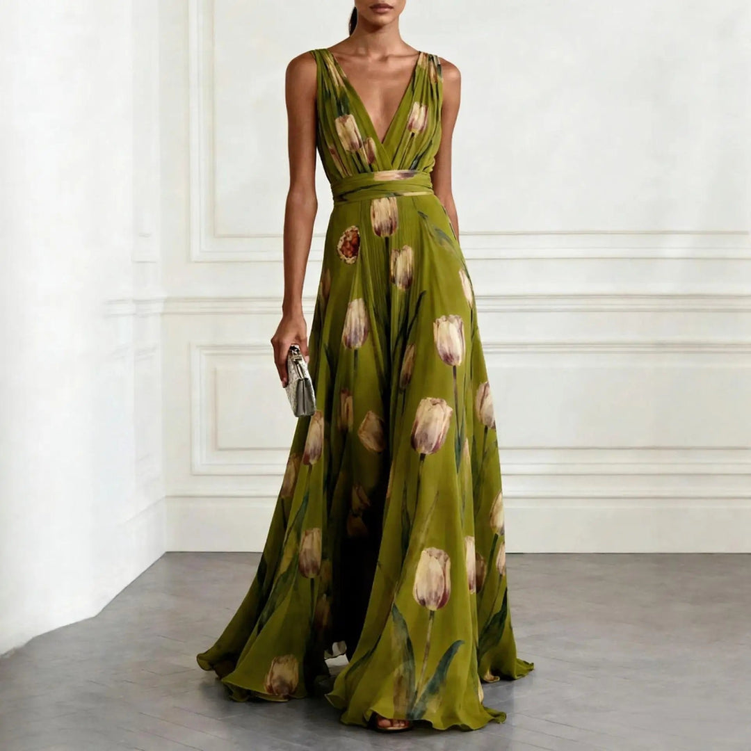 Isabella | Elegantes, Fließendes &amp; Romantisches Maxi-Wickelkleid 5