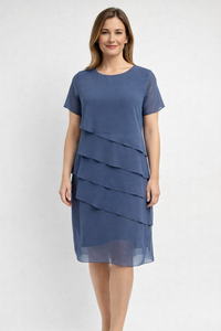 Isabella | Elegantes Festkleid mit asymmetrischer Overlay-Optik
