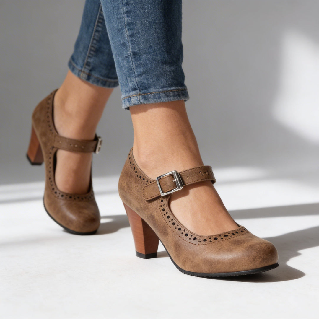 Isabella | Mary Jane Pumps Blockabsatz Elegant Komfortabel 0
