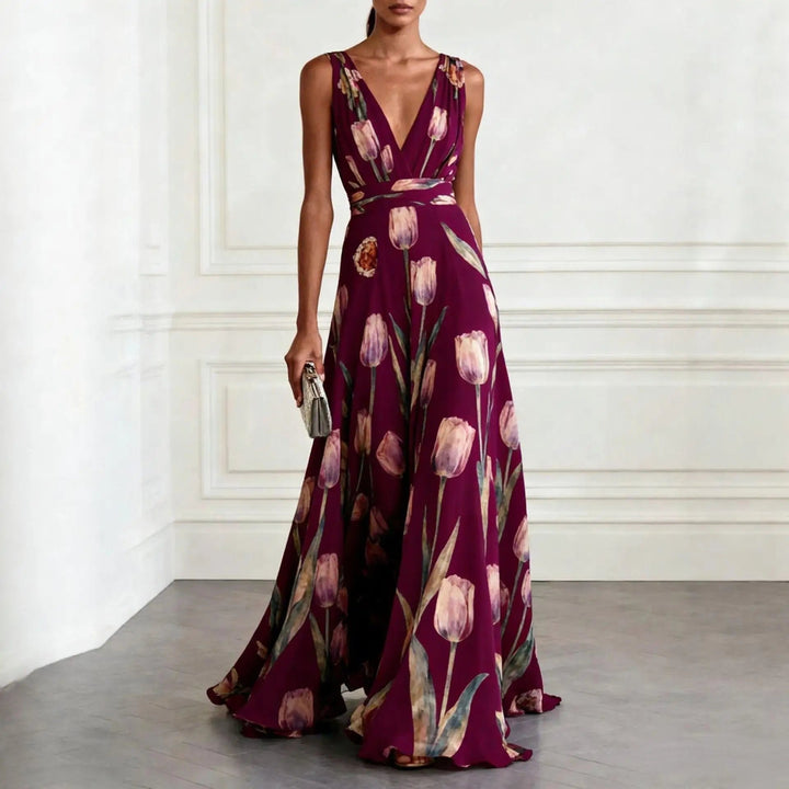 Isabella | Maxikleid Sommer Floral Wickeldesign Elegante Lange Kleider 1