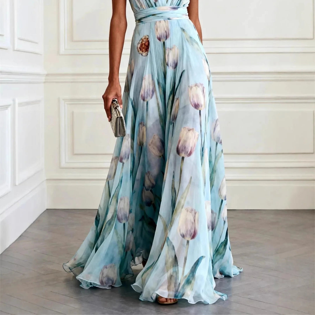 Isabella | Maxikleid Sommer Floral Wickeldesign Elegante Lange Kleider 4