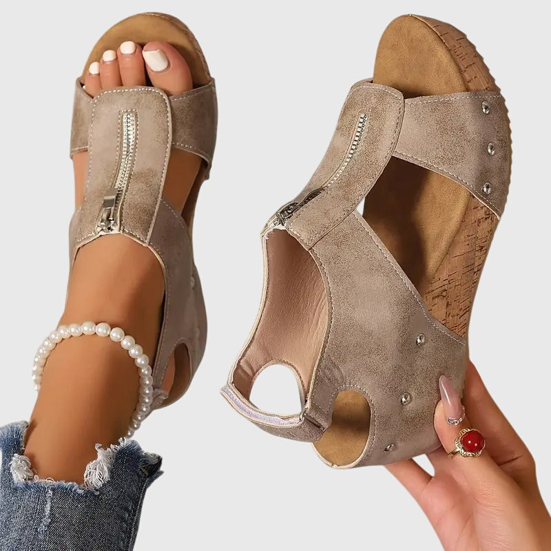 Isabella | Orthopädische Sandale mit Reißverschluss für Damen – Komfortabel &amp; Stilvoll 1