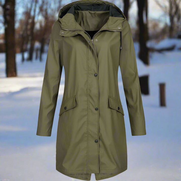 Isabella | Wetterfeste & Bequeme Damen Regenjacke mit Kapuze 1