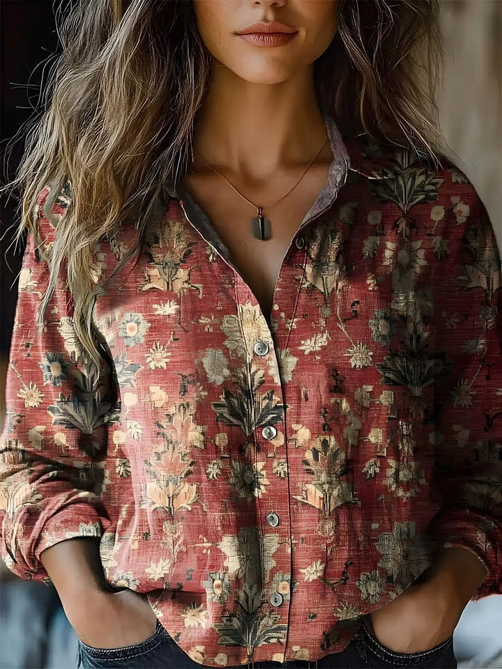 Isabella | klassischen und Vintage Blumenmotiven Hemd 6