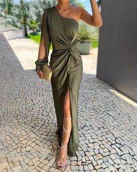 Mila | Trendy Wedding Guest Dress with Fine Pleats