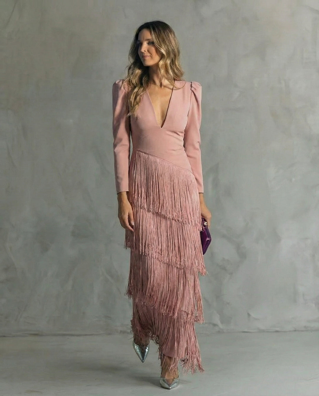 Isadora | Elegantes, Fließendes & Dramatisches Maxikleid Langarm in Schwarz für Festliche Anlässe 1