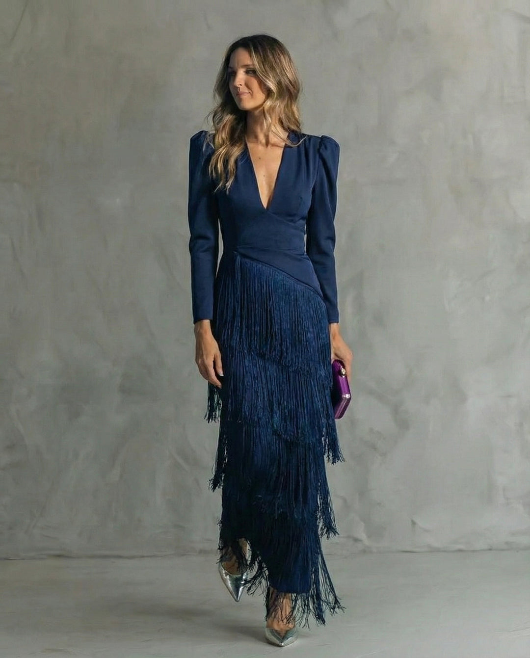 Isadora | Elegantes, Fließendes & Dramatisches Maxikleid Langarm in Schwarz für Festliche Anlässe 2