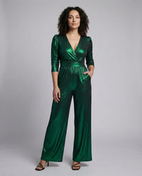 Sophia | Eleganter Satin-Jumpsuit mit weitem Beinschnitt