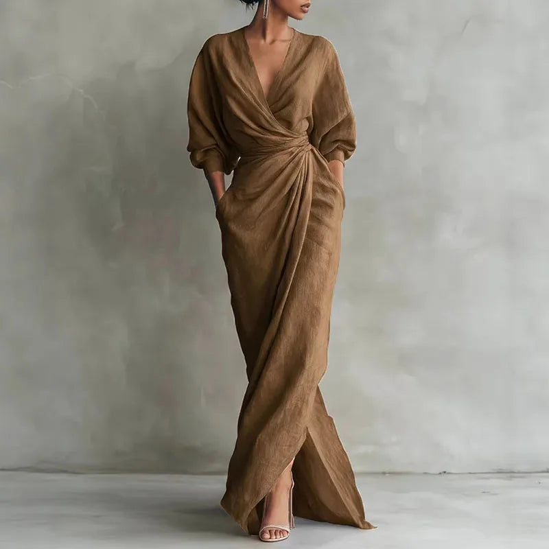 Isla | Elegantes Maxikleid Langarm – Raffiniert & Vielseitig für Festliche Anlässe 2