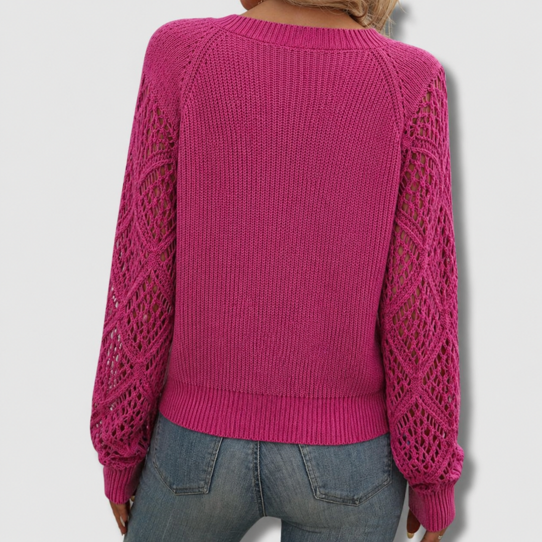 Jade | Eleganter V-Ausschnitt-Pullover 2