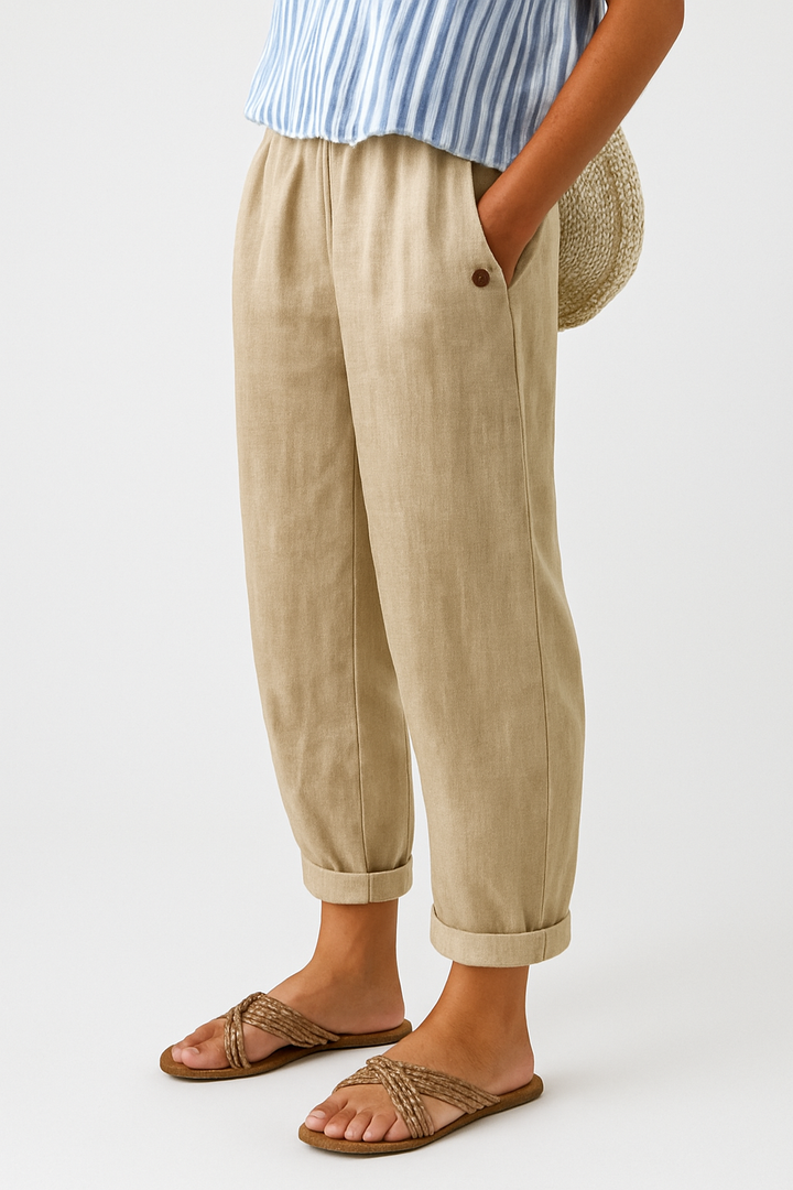 Jasmin | Atmungsaktive, Elegante & Bequeme Damenhose - Hochwertige Stoffhose für Büro und Freizeit 0