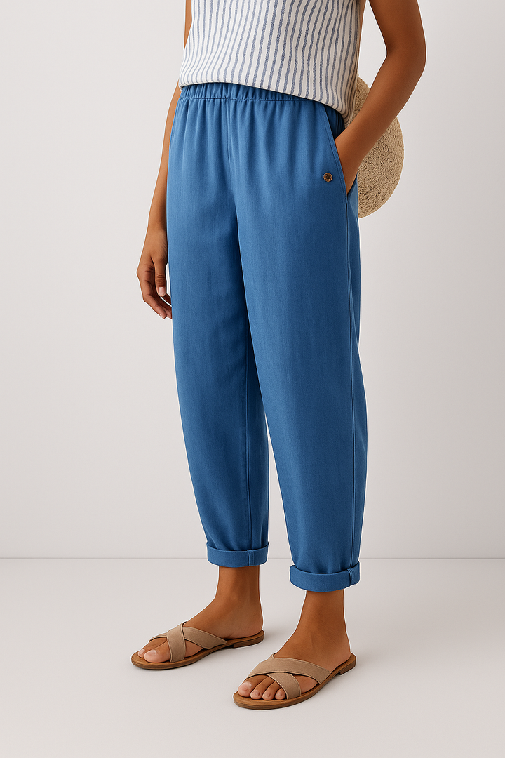 Jasmin | Atmungsaktive, Elegante & Bequeme Damenhose - Hochwertige Stoffhose für Büro und Freizeit 2