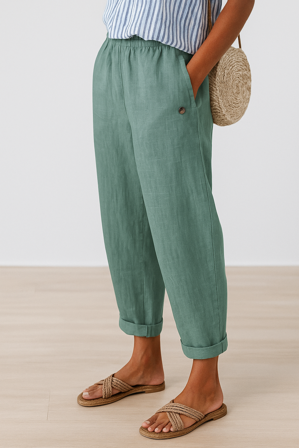 Jasmin | Atmungsaktive, Elegante & Bequeme Damenhose - Hochwertige Stoffhose für Büro und Freizeit 3