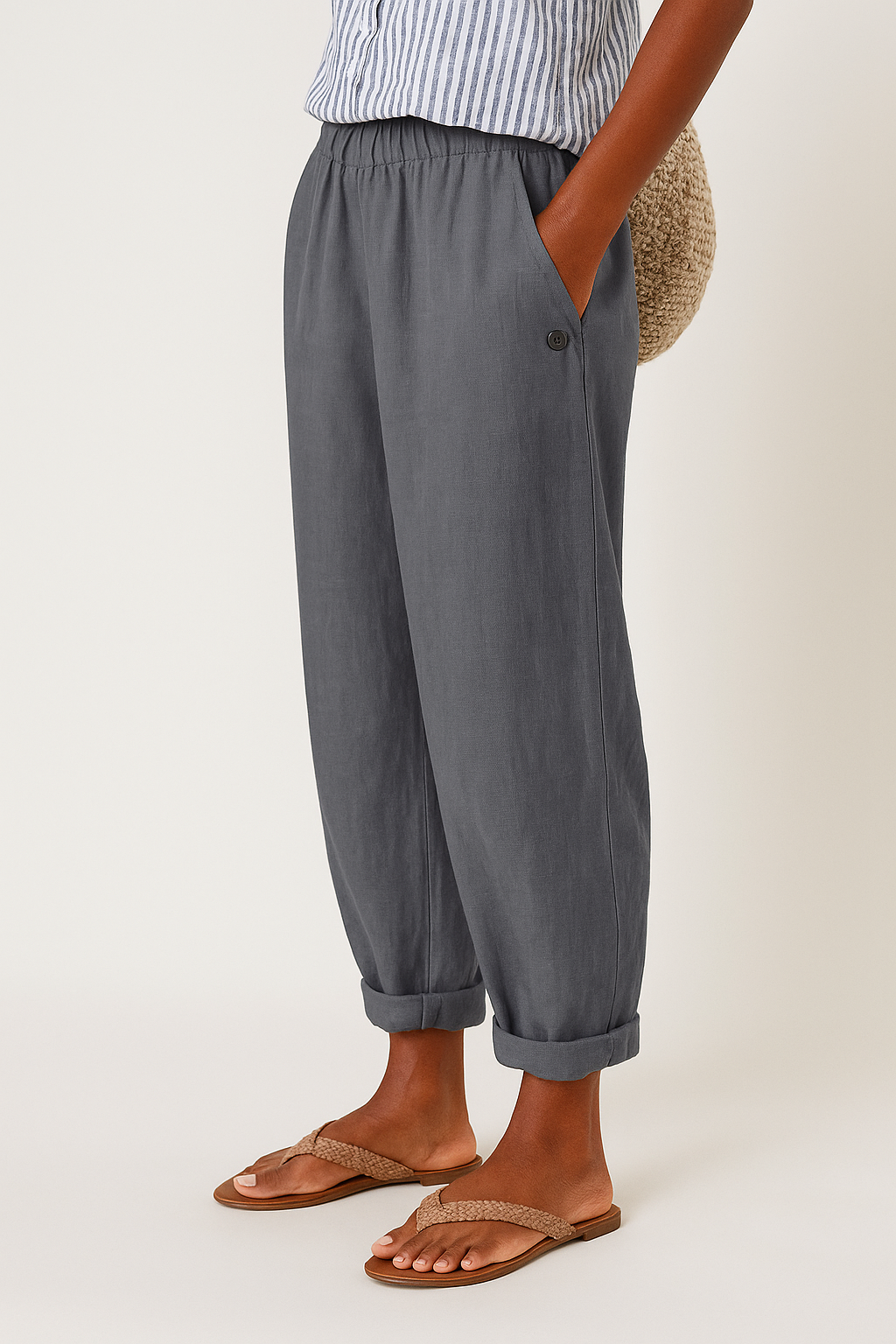 Jasmin | Atmungsaktive, Elegante & Bequeme Damenhose - Hochwertige Stoffhose für Büro und Freizeit 4