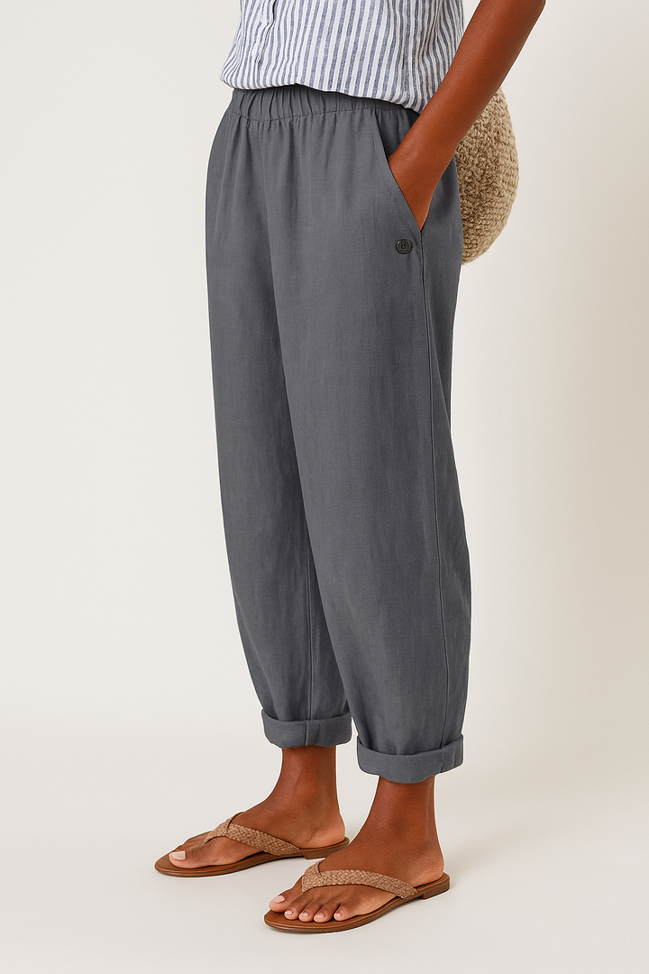 Jasmin | Atmungsaktive, Elegante & Bequeme Damenhose - Hochwertige Stoffhose für Büro und Freizeit 4